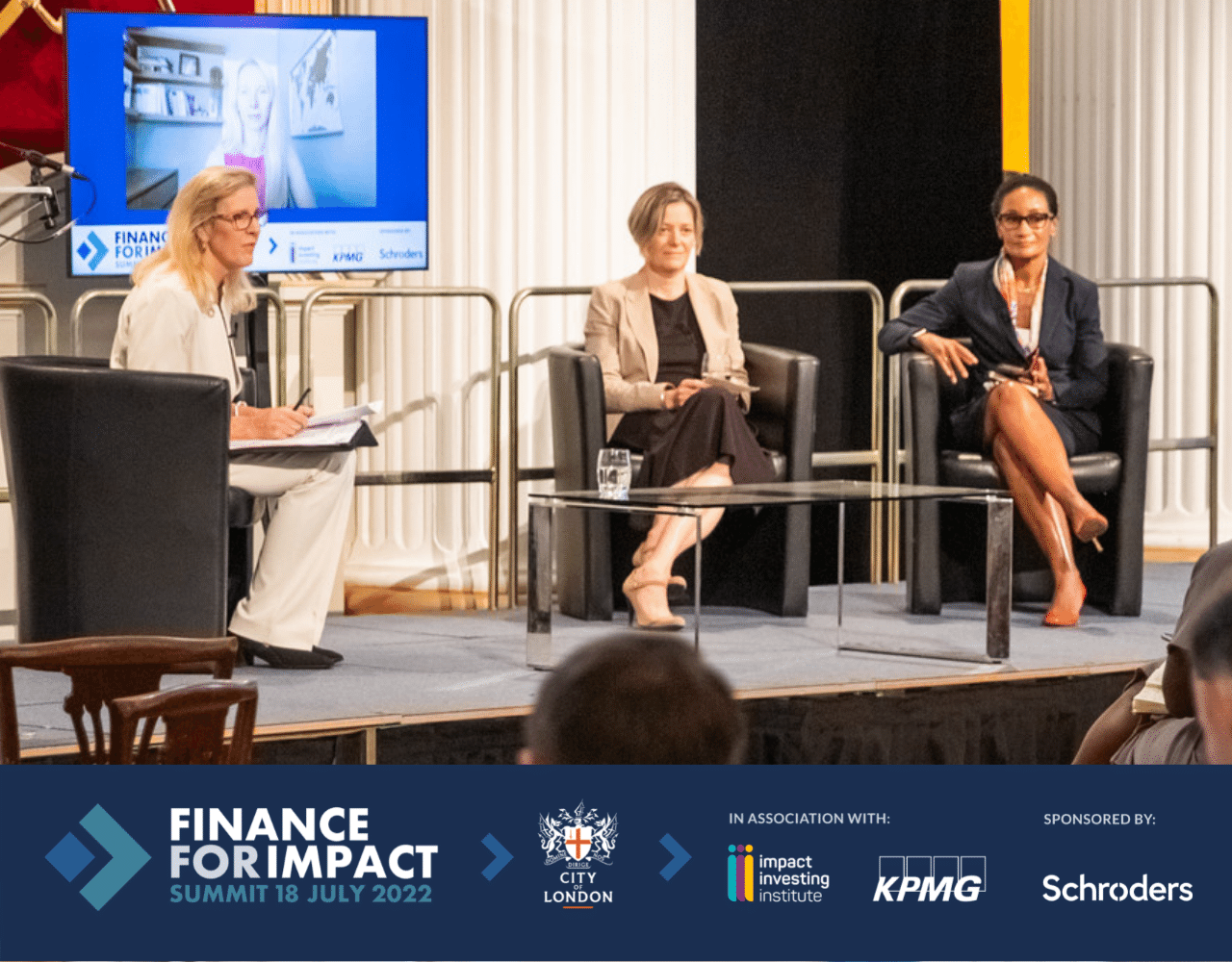 An image of Laurie Spengler, Sharon Johnson, and Anne Marie Chid Zero on the Just Transition panel